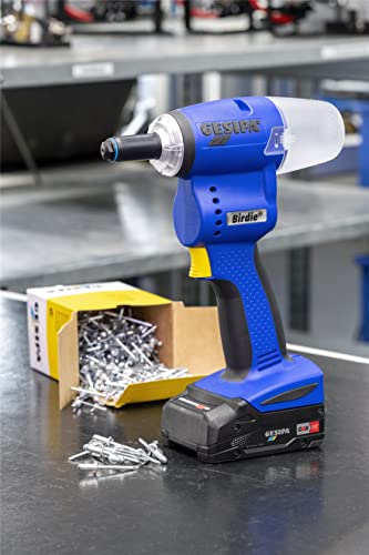 Gesipa Birdie Blindnietgerät (inkl. 1x Akku 2,0 Ah, 18V und Ladegerät in L-Boxx, leichtes Akkunietgerät, 10.000 N Setzkraft, Blindniete bis Ø 5 mm aller Werkstoffe) 1746720 – Bild 6