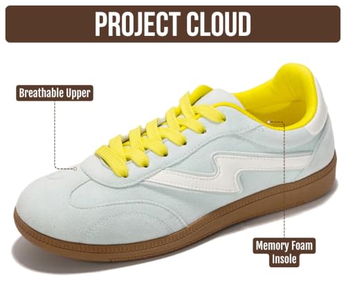 Image of Project Cloud Non-Slip Fashion Sneakers for Women, Lace-Up Shoes | Memory Foam Insole Trendy Womens Footwear - Comfortable Casual Womens Sneakers - Stylish Shoes Women Breathable Footwear
