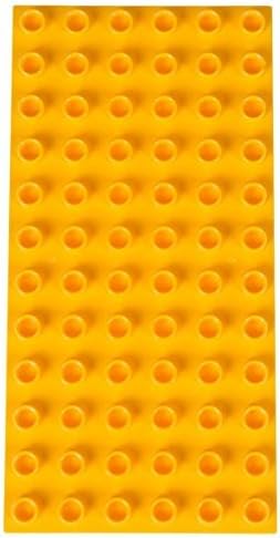 Strictly Briks Toy Building Block, Big Briks Stackable Baseplates for Towers, Shelves, and More, 100% Compatible with All Major Brands, Rainbow Colors, 12 Pack, 7.5x3.75 Inches