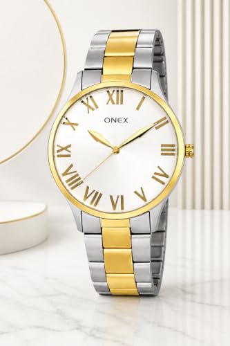 Onex Men's Analog Watch Stainless Steel Strap Silver - Image 3