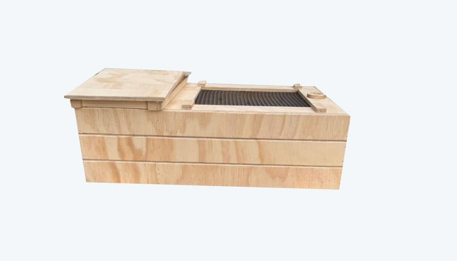 Scatola box Casetta teca terrario tartarugario casa per taratarughe tartaruga di terra chalet in legno rettili recinto recinzione gabbia allevamento trasportino 60x40x23h caiolla ricovero