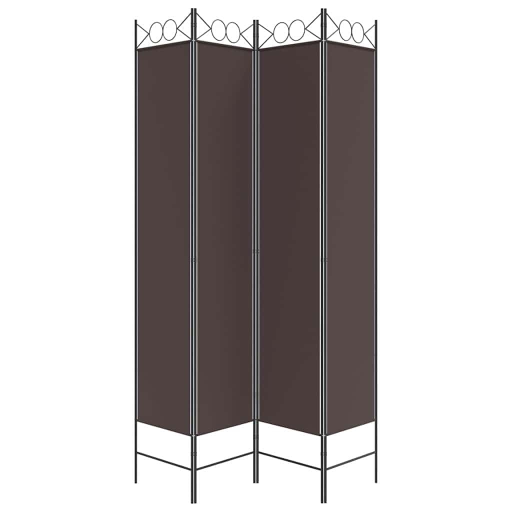 4-TLG. Paravent Braun Stoff 160x220 cm klappbar Raumteiler Sichtschutz faltbar für Wohnzimmer Schlafzimmer Büro Indoor Outdoor Nutzung