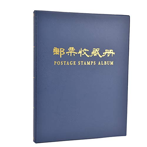 Stamp Collection - Soporte para álbum de libros para almacenamiento regular de sellos, 10 páginas, capacidad azul, coleccionistas de sellos de regalo