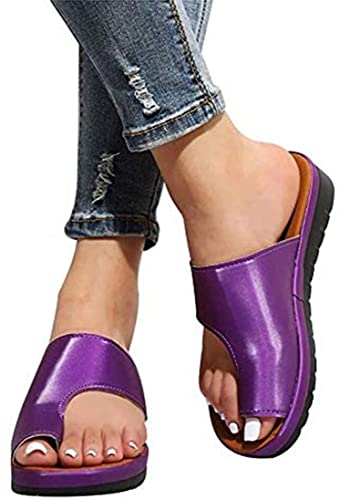 Sandales oignon correcteur en cuir PU avec semelle plateforme confortable