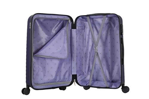 TROLLEY ADC - Valise Cabine 55x34x23 - Rigide, Légère 2,5 Kg - 39 litres - 4 Doubles Roues Silencieuses - Maniable, Pratique et Étanche - Collection Palace Superfly - Bleu Marine – vue 4