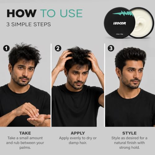 Image of Hair Styling Clay Wax for extra hold & texture | Strong hold Natural finish | Safe for hair No harmful chemicals| 100gm