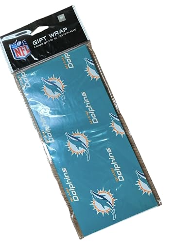 pro specialties group nfl miami dolphins wrapping paper inches