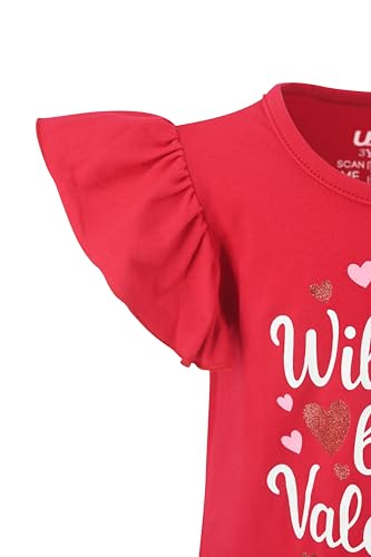 Image of Unique Baby 2 Piece Girls Double Bell Bottom Leggings Outfit with Short Sleeved Shirt Kid and Toddler Clothes Set