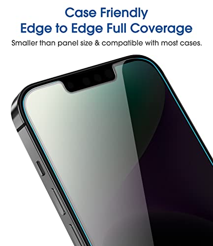 Image of amFilm OneTouch for iPhone 14 Plus /13 Pro Max Privacy Screen Protector 6.7' | 30s Auto-Alignment, Bubble Free, Tempered Glass, 28 Anti Spy, Shatterproof 2 Pack (14 /13P-6.7'')