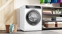 Bosch WNC244070, Serie 8, Waschtrockner 9 kg waschen und 6 kg trocknen, 1400 UpM, Fleckenautomatik, Iron Assist, SpeedPerfect, HygieneCare, Home Connect, AquaStop, Weiß – Ansicht 7