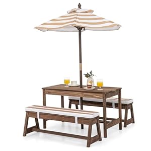 Honeyjoykidspicnictableoutdoorwoodentablebenchsetwremovablecushionsandumbrellastripefabricchildrenbackyardfurnitureforpatiogardengiftfortoddlerboysgirlsage3coffee Urban Country Home Decor Honey joy kids picnic table outdoor wooden table bench set wremovable cushions and umbrella stripe fabric children backyard furniture for patio garden gift for toddler boys girls age 3coffee urban country home decor