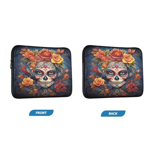 Funda para portátil ALAZA calavera mexicana 13-14 pulg miniatura 2
