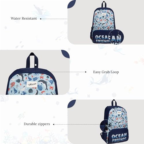 Image of F Gear Playcraft School Backpack for Kids 19L Soft Touch Lightweight & Durable | 2 Spacious Compartments, Front Pocket & Bottle Holder for Everyday Use