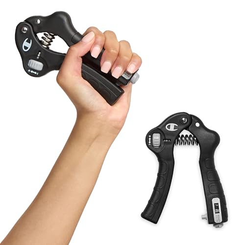 Image of Champion 2-Pack Hand Grip Strengthener, Medium Resistance Grip Strength Trainer with Soft Foam Handles, Forearm and Wrist Trainer for Home Gym Workouts, Stress Relief and Daily Conditioning