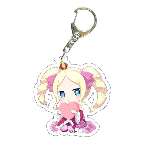kakazoomm store Re ZERO Emilia Starting Life in Another World Anime Rem Llaveros Kawaii Llavero Acrílico Bolsa Dije para Fans