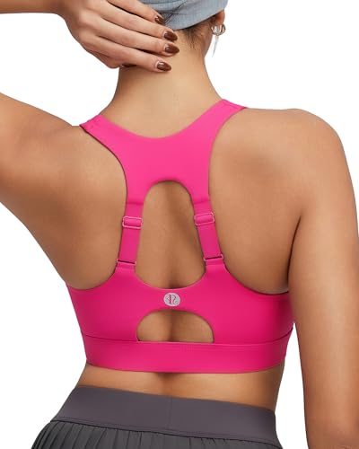Image of RUNNING GIRL Sports Bras for Women High Support, Adjustable Straps High Impact Racerback Bra with Hook Closure Molded Cup
