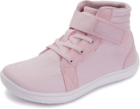 WHITIN Little/Big Kid Wide High Top Barefoot Shoes | Street-Style Minimalist Sneakers for Boys/Girls | Natural & Healthy Fit