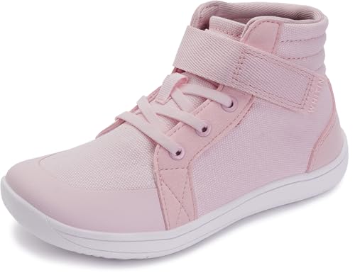 WHITIN Little/Big Kid Wide High Top Barefoot Shoes | Street-Style Minimalist Sneakers for Boys/Girls | Natural & Healthy Fit