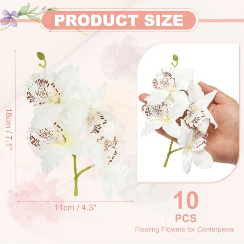 Fleur artificielle orchidée imperméable pour centre de table sans flétrissement - 3