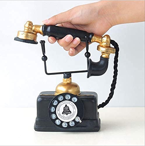 Honeycare Large Creative Retro Decorative Phone Model Telephone Wall Decor, Vintage Rotary Telephone Decor Statue Artist Figurine Cafe Bar Window Decor Model Desk Decoration (7.48X6.3X3.94) #TOP1