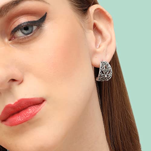 Image of SOHI Hoop Earring For Women and girls, Indo-western Earrings, Fashion Accessories, jewellery for women, Fancy earrings, artificial earrings for ladies