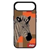 utaupia Custodia per iPhone 17 Air Silicone Zebre Kenya Donna Nero e Bianco Tribale Cavallo 512 GB Custodia Africano Marrone a Righe Etnico Quadrato