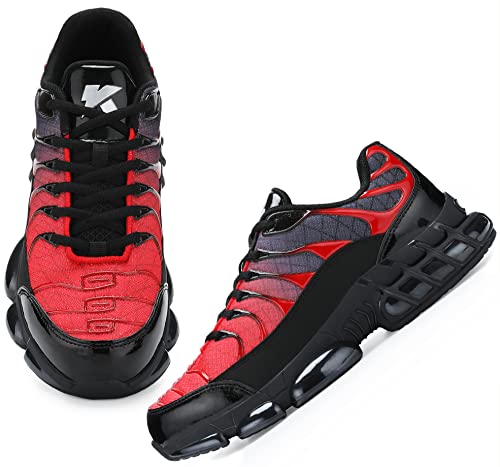 Steel Toe Shoes For Men Indestructible Work Shoes Lightweight Steel Toe Sneakers Non Slip Safety Shoes Puncture Proof Composite Toe Shoes Red #TOP2