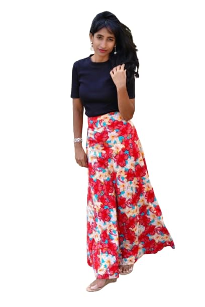 Image of Women's Printed Maxi Wraparound Skirt