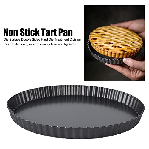 Tomotato Tart Pan, 13 inch Carbon Steel Quiche Pan with Removable Bottom, Nonstick Deep Baking Dish Fluted Edges Pie Plate Mold for Baking Tarts, Pies, Quiches, Brownies (13 inch) by Tomotato - Image 4