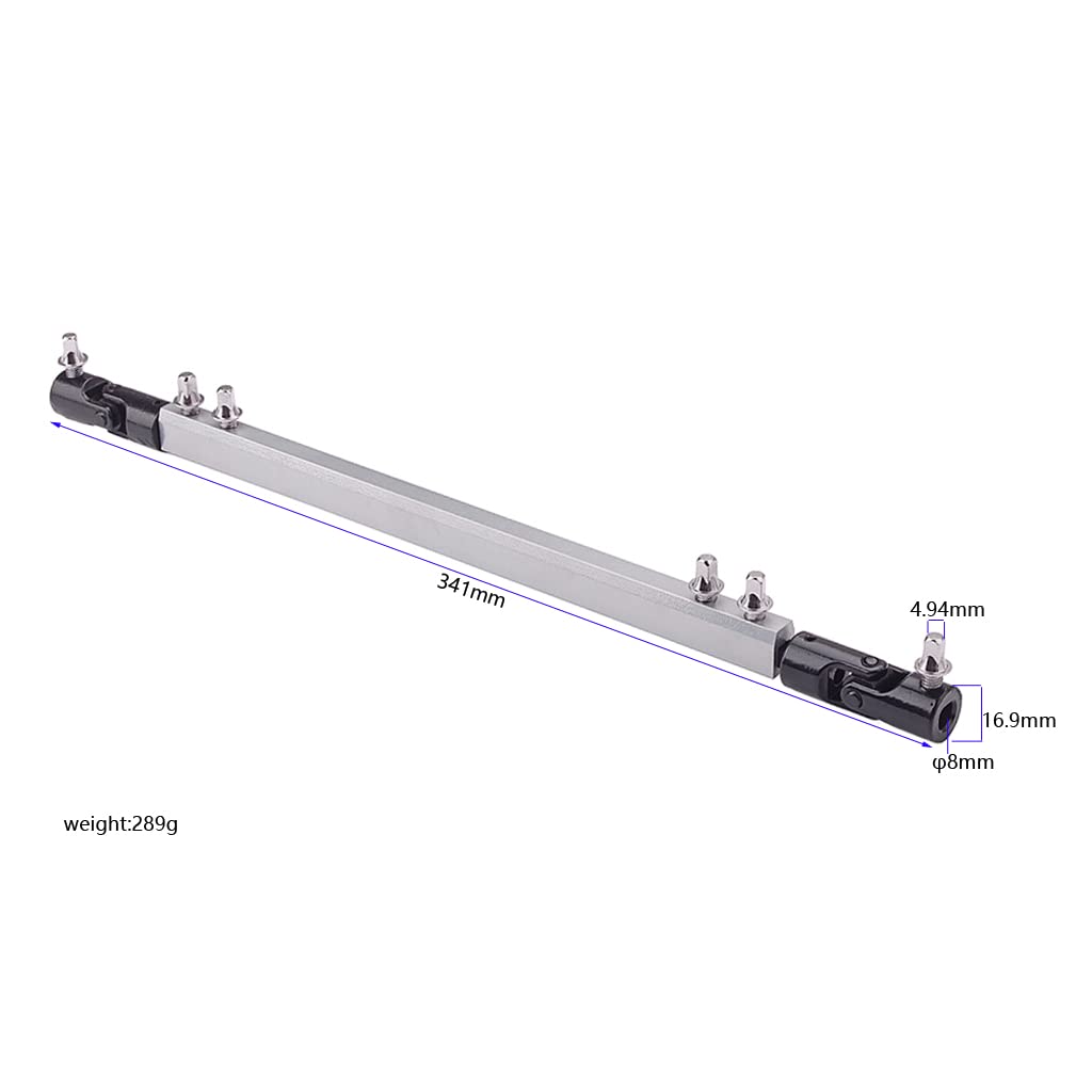 Alnicov Doppio pedale tamburo Link Bar Bass Drum Pedal Drive Shaft Ricambio per Drum Kit Argento