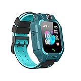 SmartWatch for Kids LBS Tracker - IP67 Waterproof Smartwatches with SOS Voice Chat Camera Flashlight Alarm Clock Digital Wrist Watch Smartwatch 3-12 Girls Boys Birthday Gifts (Waterproof Green)