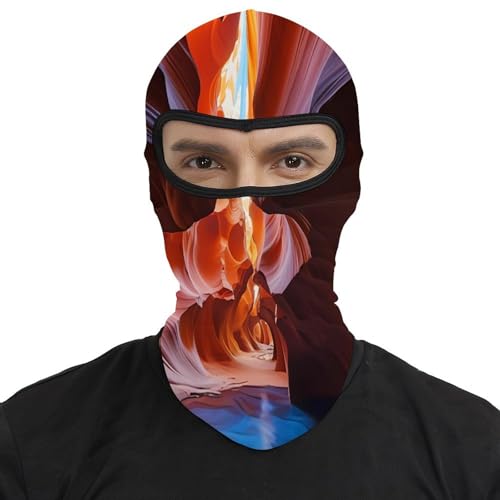 Pasamontaña térmico para hombre y mujer con estampado de Antelope Canyon, máscara facial para esquí, motocicleta y clima frío miniatura 2