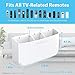 TotalMount Hole-Free Remote Holder – Eliminates Need to Drill Holes in Your Wall (Premium White Holder for 3 or 4 Remotes)