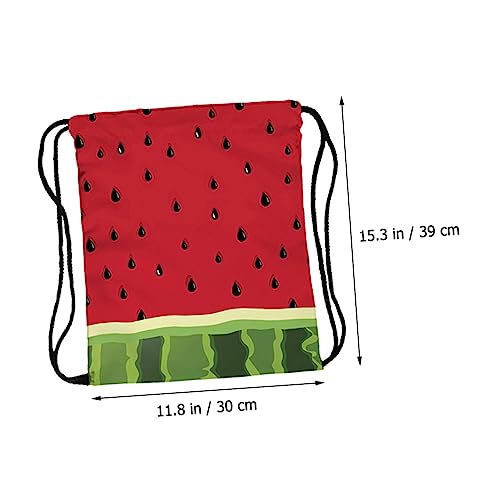 jojofuny Wassermelonen Kordelzug Rucksack Mädchen Leichter Turnbeutel Mit Drawstring Verschluss Für Fitnessstudio Strand Und Alltag 15.4X11.8 Zoll Oxford Stoff Tasche