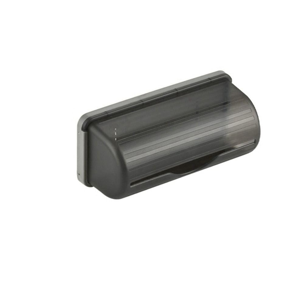 Plastic Trash Bags Storage Box, 18x8x7.2cm Garbage Bag Roll Dispenser, Wall Mounted Self-adhesive Grocery Bag Holder for Kitchen Bathroom