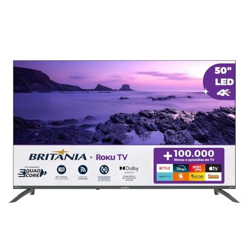 TV Smart TV 50” Britânia Roku TV LED Dolby Audio BTV50VA4REGB TV Smart TV 50” Britânia Roku TV LED Dolby Audio BTV50VA4REGB