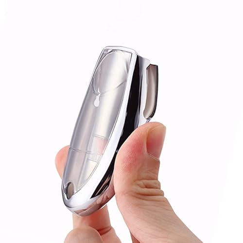 K Lakey Dodge Key Fob Cover,Compatible With Dodge Ram Grand Caravan Charger Challenger Durango Journey Jeep Grand Cherokee Commander Chrysler 300 Town Country Key Fob Soft Silicone Shell Silver #TOP4