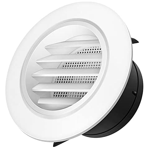 iPower 4 Inch Round Air Soffit Vents Louver Grille Cover Cover
