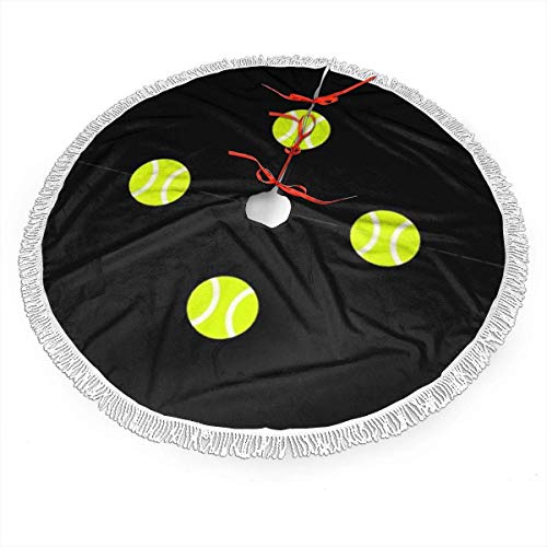 N/A Tennis Ball Dot Black Weihnachtsbaum Rock Classic Weihnachtsschmuck 30 36 48 Inc, Plüsch Weihnachtsbaum Rock Gold Rot für Party Urlaub