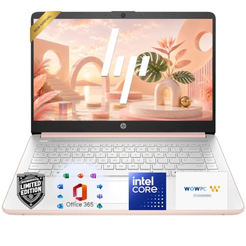 Image of HP 14 inch Laptop Computer, 2026-2027 Edition, Intel N150 Processor, 4GB DDR5 RAM, 128GB SSD, 1TB Cloud Storage, Windows 11 with Microsoft 365