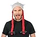Produktbild Chaks - Obelix Helm Herren, offizeilles Asterix und Obelix Kostüm Accessoire, Stoffhelm mit Zöpfen für Karneval & Comic Con