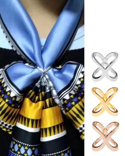 Clip de bufanda para mujer y hebilla de camisa B07 en color bronce 6