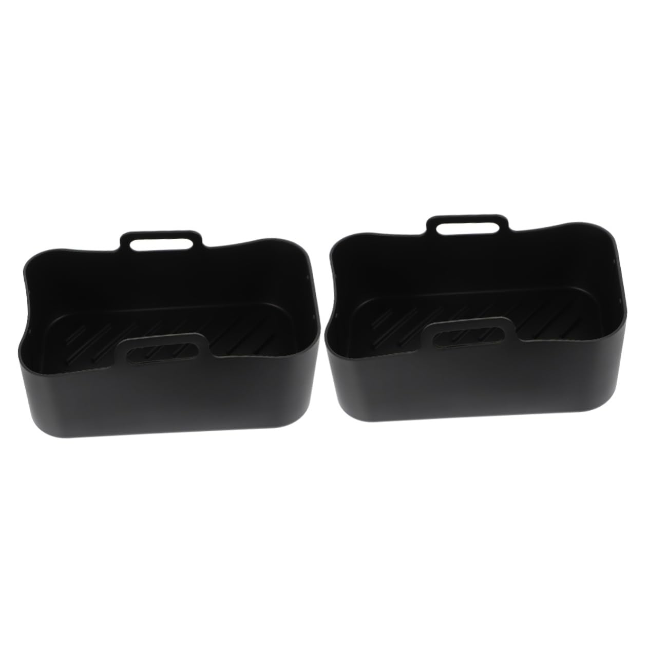 MAGICLULU 2St Friteuse Silikonmatte sofortig Backmatten für die Küche silikonmatte für heißluftfritteuse backform airfryer Backunterlage für die Küche Air Fryer Innenpolster Kieselgel Black