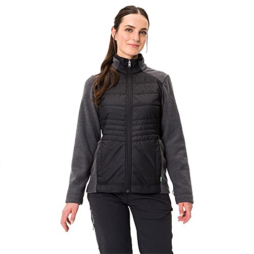 VAUDE Idris III 3-in-1 Parka Damen – Damen-Winterjacke wasserdicht, winddicht & atmungsaktiv mit Eco-Finish, Damen-Doppeljacke mit wärmender Hybrid-Innenjacke – in Schwarz, Größe: 40