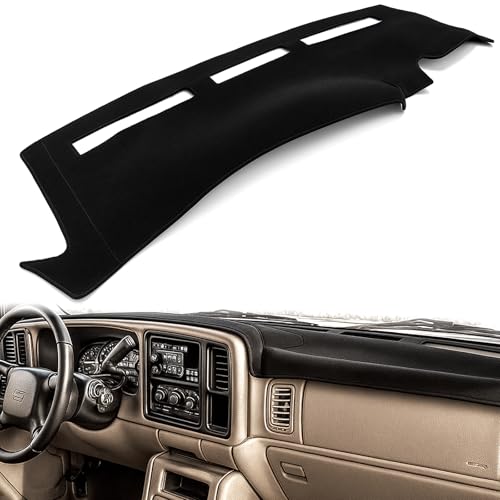 Biifoxee Dash Cover Custom Fit for GMC Sierra Chevy Chevrolet Silverado 1999-2006 GMC Yukon XL/Chevy Suburban Tahoe Avalanche 2000-2006 Dashboard Cover Dashcover Dash Mat Accessories
