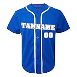 Con su clásico diseño de botón completo y su nombre y número personalizados, ¡esta camiseta sin duda le dará un aspecto único! Talla S - 3XL para hombre. Consulte la tabla de tallas para su mejor ajuste