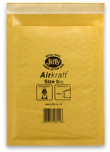 Jiffy Airkraft Bag Size 0 - Gold (Pack of 10)