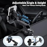 Vexloria Car Phone Holder, [Ultra Powerful Suction] Car Phone Mount, Universal Phone Holder for Dashboard & Air Vent and Windshield Suitable for All Smartphones-Black - Image 5