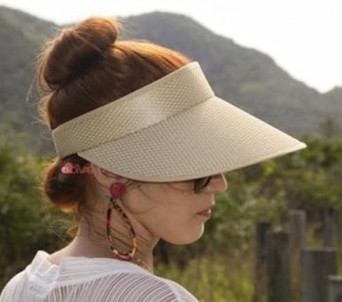 Viseira Feminina de Praia Aba Grande- Proteção Solar (Bege)