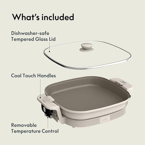 Image of bella Fits-Anywhere SAUTE XL Make & Take Skillet, Non-Toxic, Oatmilk